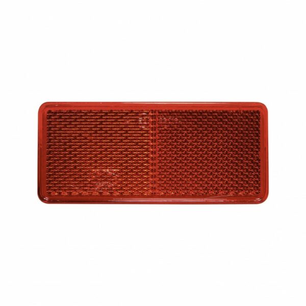 CATADIOTTRO RETTANGOLARE ADESIVO ROSSO ARANCIO BIANCO - immagine 3