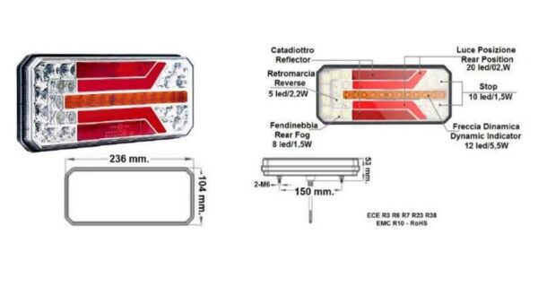 KIT FANALI A LED 12/24V - immagine 3