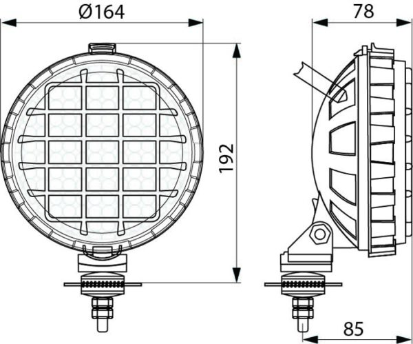 FARO LAVORO TONDO LAMPADA H3 - immagine 2