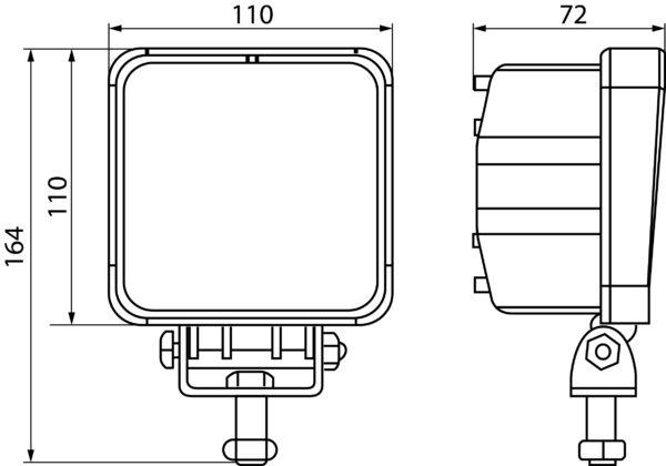 FARO LAVORO QUADRATO A LED 48W - immagine 2