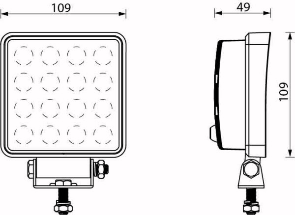 FARO LAVORO QUADRATO A LED 45W - immagine 2
